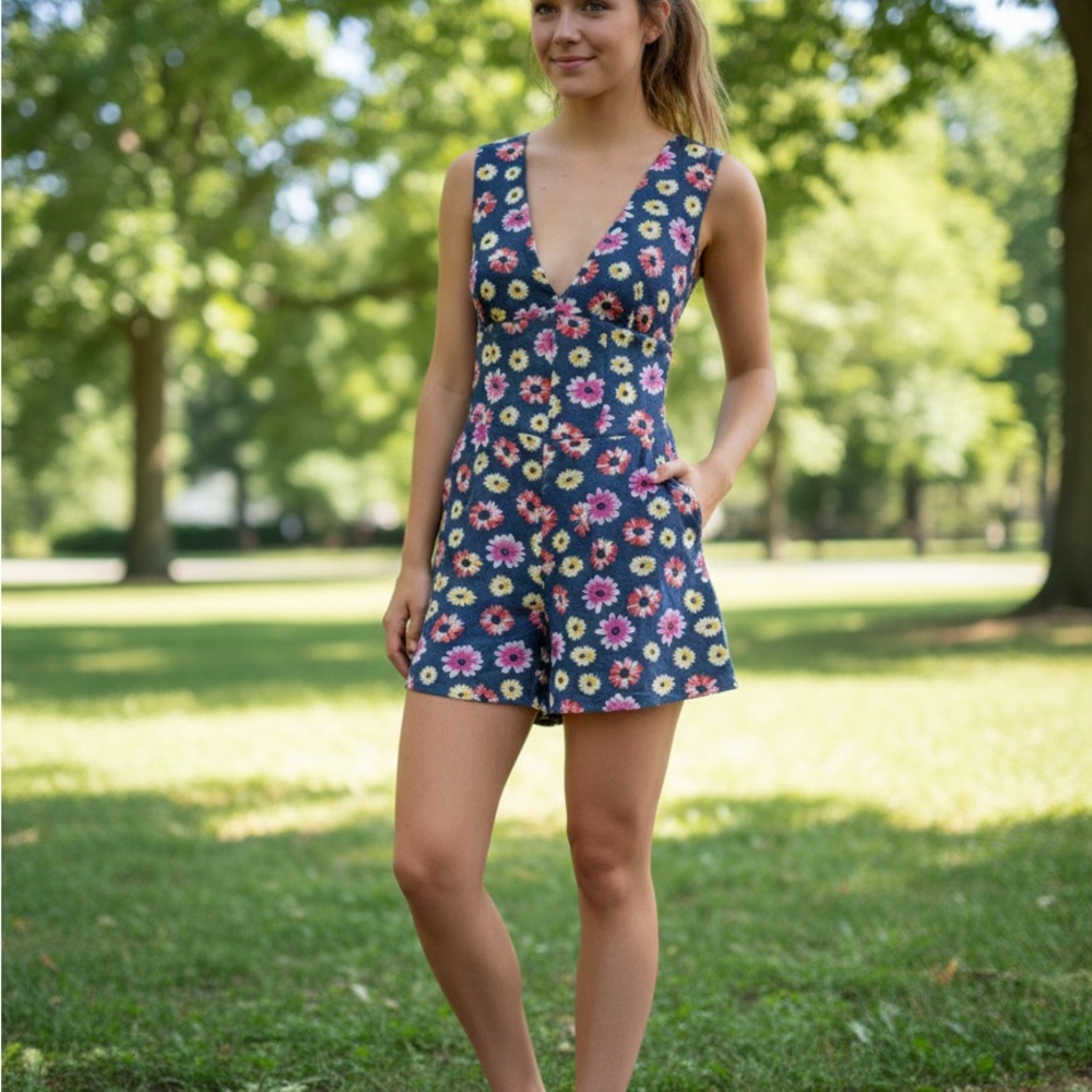 Vanessa Mooney Venus Daisy Floral Romper